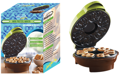 TS-251  MINI PRETZEL MAKER GRN/BWN 4/C