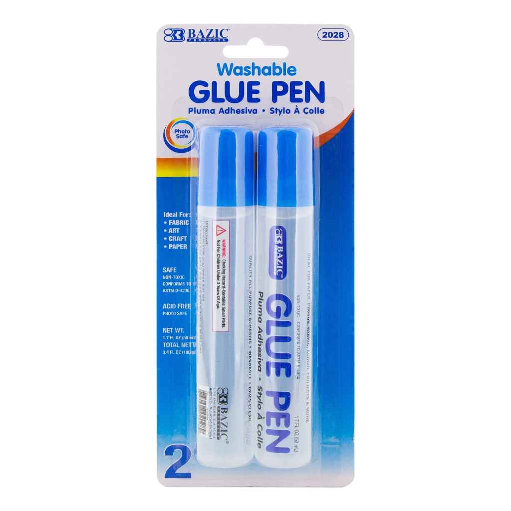 2028-BAZIC 1.7 FL oz (50ml) Glue Pen (3/pack) 24/C *