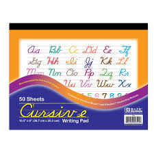 542-BAZIC 50ct. 10.5x8 Cursive Writing Pad 48/PK