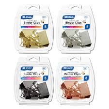 275-BAZIC Assorted Size Satin Binder Clip (8/pack)