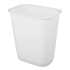 108232-STERILITE VANITY WASTEBASKET 2.5GL WHITE