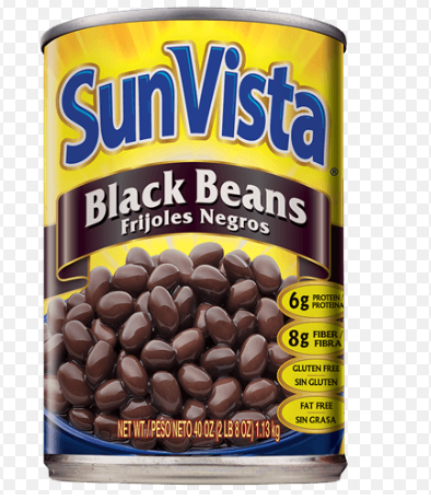 23869 SUN VISTA BLACK BEANS 40 OZ/12CS
