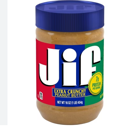 14253 JIF CRUNCHY PEANUT BUTTER 16Z *1Y/12CS