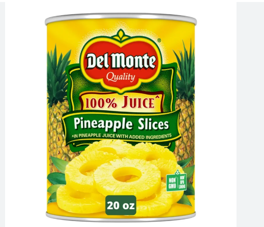 02717 DEL MONTE PINEAPPLE SLICES 20 OZ /12CS