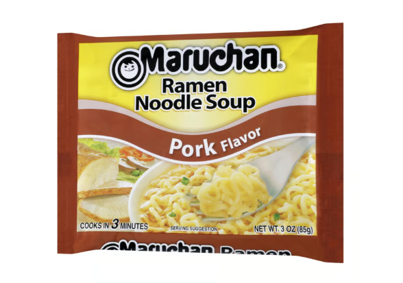 185454 MARUCHAN RAMEN PORK NOODLE SOUP 3 OZ/24CS