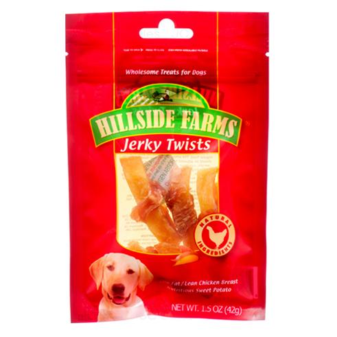 229741 / 909173 HILLSIDE FARMS CHICKEN & SWEET POTATOE JERKY TWIST 1.5 OZ 48/cs