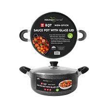 937-8Qt Non-Stick Sauce Pot w/ Glass Lid (6)