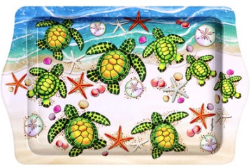 67043 - BABY TURTLES 10X6" TIN TRAY