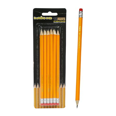 20756-PENCIL 12ct. YELLOW #2 wERASER