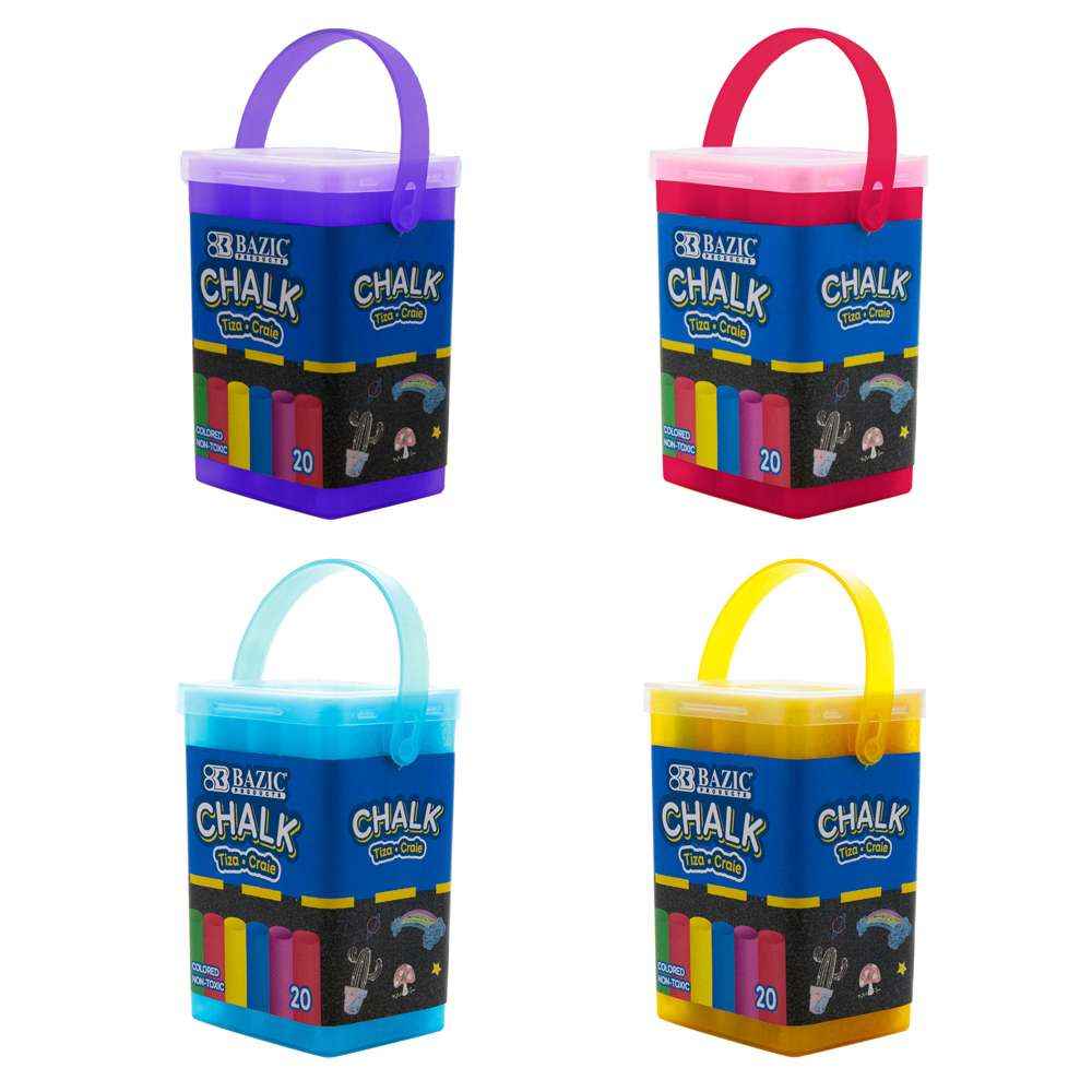 2404-BAZIC Color Chalk (20 Bucket) 24bx/72c