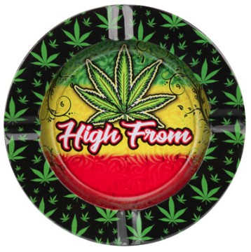 67130 - HIGH FROM 5.5" TIN ASHTRAY