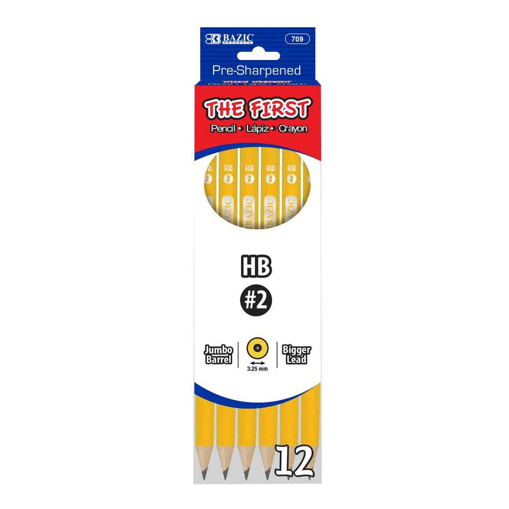 709-BAZIC #2 The First Jumbo Premium Yellow Pencil 12/pk, 12IC/72C