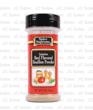 159153 - SPICE SUPREME BEEF FLAVORED BOUILLON POWDER 5oz/12cs