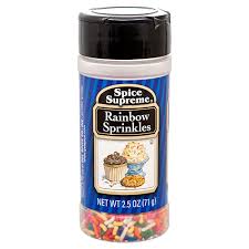998172 RAINBOW SPRINKLES #SPICE SUPREME 2.5 OZ 12/C