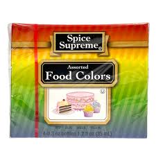 183801 SPICE SUPREME FOOD COLORING KIT 0.3Z 4 ASST 24/C