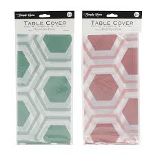 71113-TABLE COVER,84"x54" HEXAGON DS