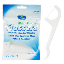 49359-FLOSS PICKS,90ct WHITE PLSTC