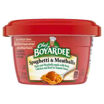 37085 CHEF MW BOWL SPAG & MEATBALL 7.5 OZ 12/PK