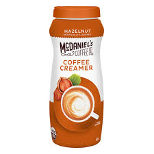 34261 MCDANIELS COFFEE CREAMER HAZELNUT 15 OZ 12/PK