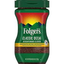 84321 FOLGERS INSTANT DECAF 8 OZ 6/PK