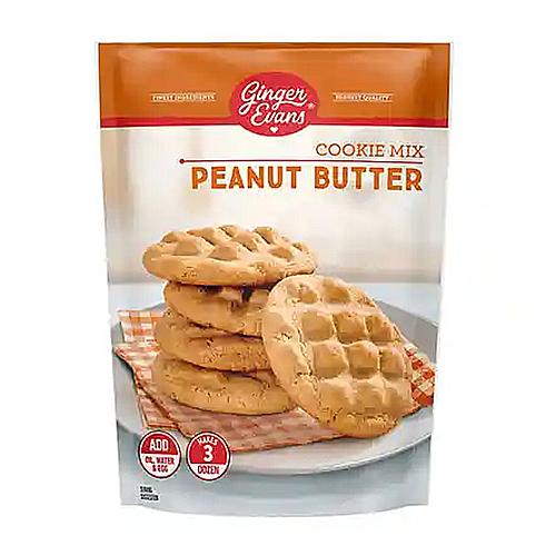 89540 GINGER EVANS PEANUT BUTTER COOKIE MIX 17.5 OZ 12/PK