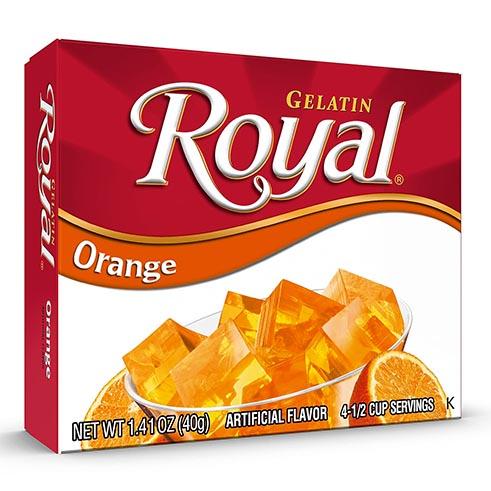 629 ROYAL ORANGE GELATIN 1.41 OZ 12/PK