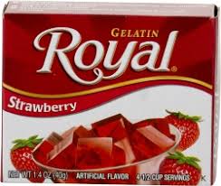 631 ROYAL STRAWBERRY GELATIN 1.41 OZ 12/PK