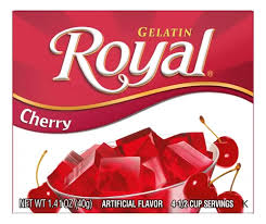 632 ROYAL CHERRY GELATIN 1.41 OZ 12/PK