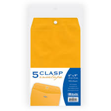 8240-BAZIC 6x9 Clasp Envelope 5/Pk