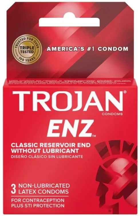 91571 TROJAN ENZ NON LUBRICATD 3CT EACH 6/PK