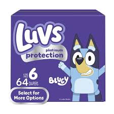 99843 LUVS PLATINUM S6 BIG BLUEY 64 CT 1/PK