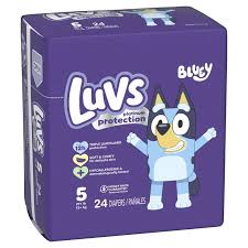 99881 LUVS PLATINUM S5 JUMBO BLUEY 24 CT 4/PK
