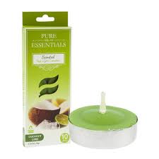 37988-CANDLE TEALIGHT, 10PK COCONUT