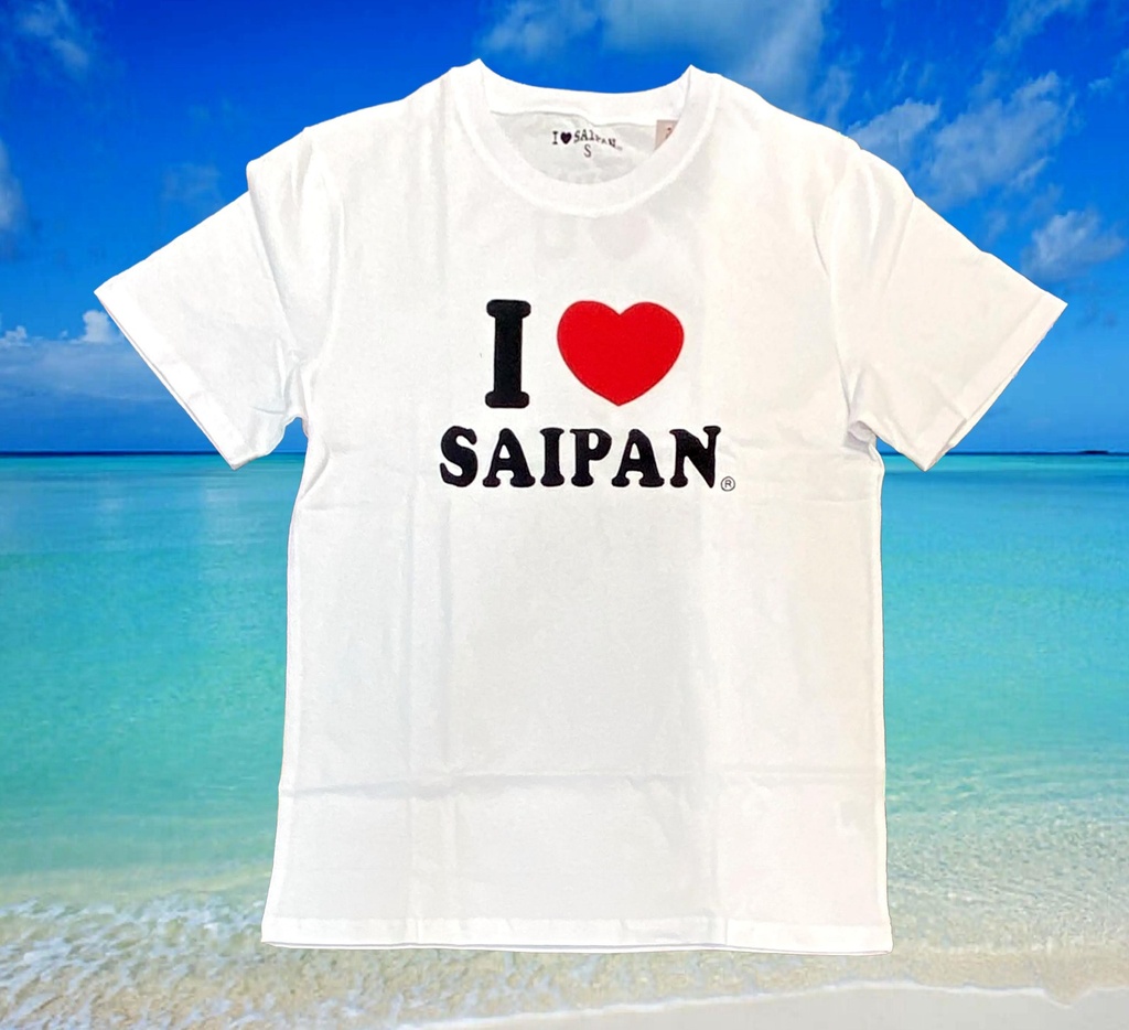 TS-003A Adult T-shirt w/I love Saipan (Big Heart)