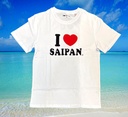 TS-003A Adult T-shirt w/I love Saipan (Big Heart)
