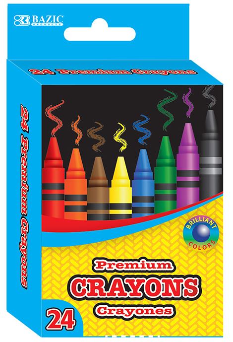 Bazic 24 Color Premium Quality Crayon