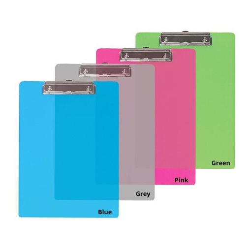 [284834] 1806 BAZIC STANDARD SIZE PLASTIC CLIPBOARD W/LOW PROFILE CLI 48/cs