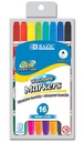 1234-BAZIC 8 DOUBLE TIP WASHABLE MARKERS 24/cs