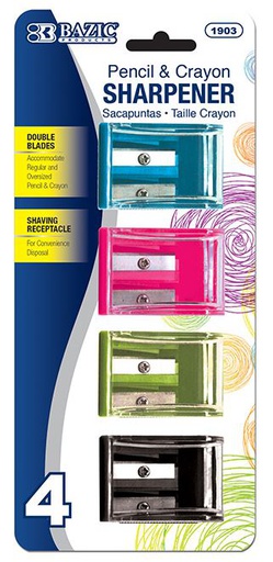 [322174] 1903-BAZIC Dual Blades Square Sharpener w/ Receptacle 24/IC 144/C