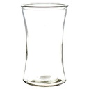 20976-GLASS VASE 6.5 X 4 GATHERING CLEAR CLR