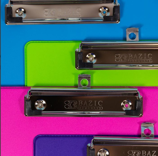 [339024] 1829-BAZIC Bright Color PVC Standard Clipboard w/ Low Profil 48/cs