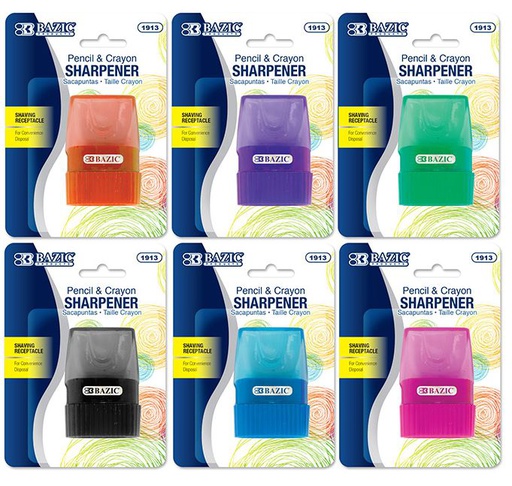 [339026] 1913-BAZIC Single Side Hole Sharpener w/ Receptacle 24/IC 144/C *