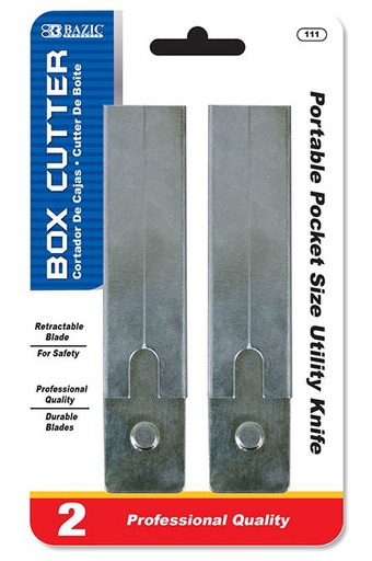 [339017] DV-111-BAZIC Carton Cutters (2/Pack) 24/cs
