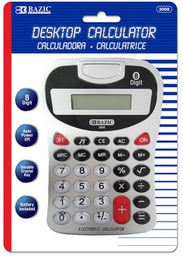 [348549] 3008-BAZIC 8-Digit Silver Desktop Calculator w/ Tone