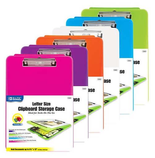 [348554] 1814-BAZIC Translucent Clipboard Storage Case 12/cs