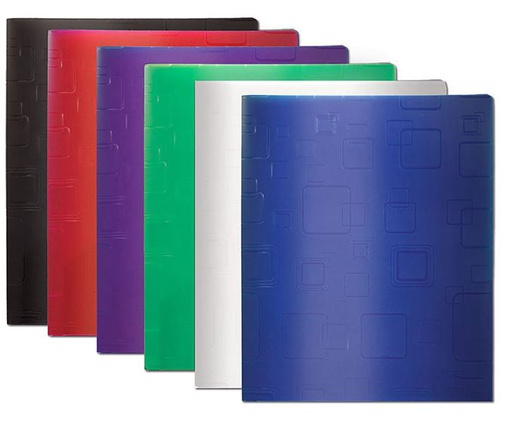 [348595] 2139-BAZIC Cubic Embossed 2-Pockets Poly Portfolio 48/C *