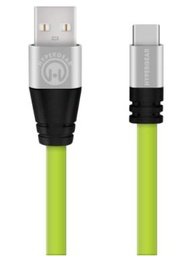 [364360] D-13890-HYPERGEAR FLEXI USB-CHARGE/ CABLE 6FT GREEN