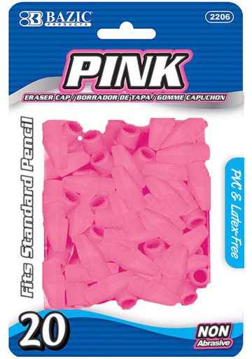 [373171] 2206-BAZIC Pink Eraser Top (20/Pack) 24/IC 144/C