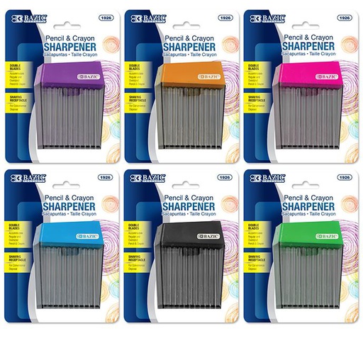 [373162] 1926-BAZIC Dual Blade Square Sharpener w/ Receptacle 24/cs