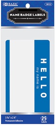 [373208] 3812-BAZIC HELLO my name is Name Badge Label (25/Pack)